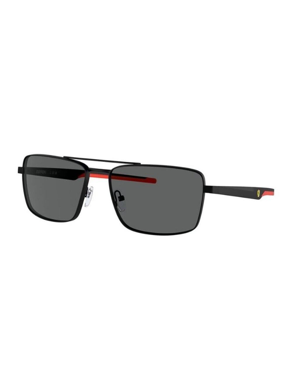 New Authentic Ferrari Scuderia Men's Matte Black Rectangle Metal Sunglasses